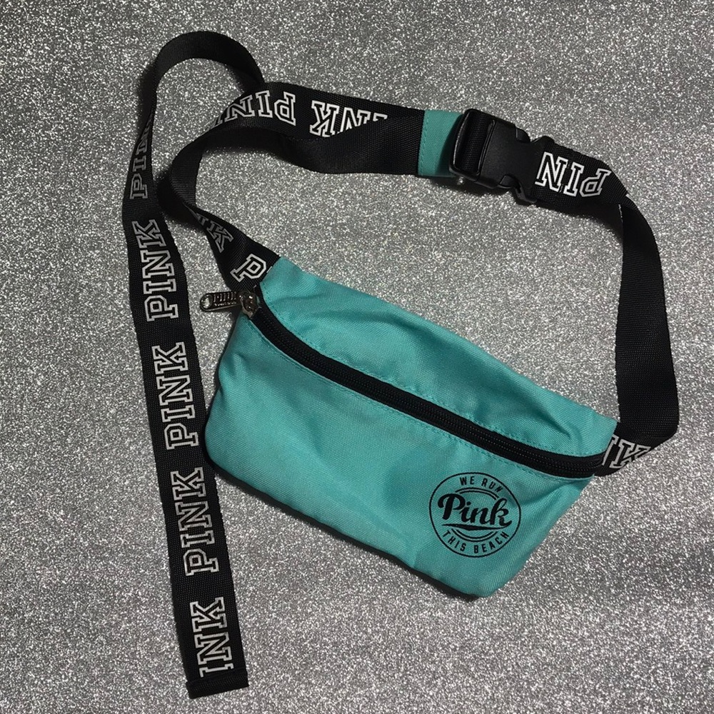 Pink Fanny Pack “We run this beach”🌊